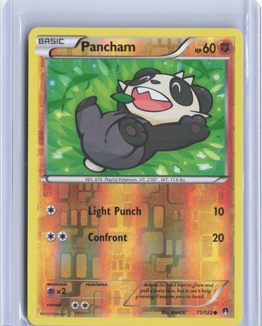Pancham 71/122 Common BREAKpoint Pokemon Reverse Holo TCG Card