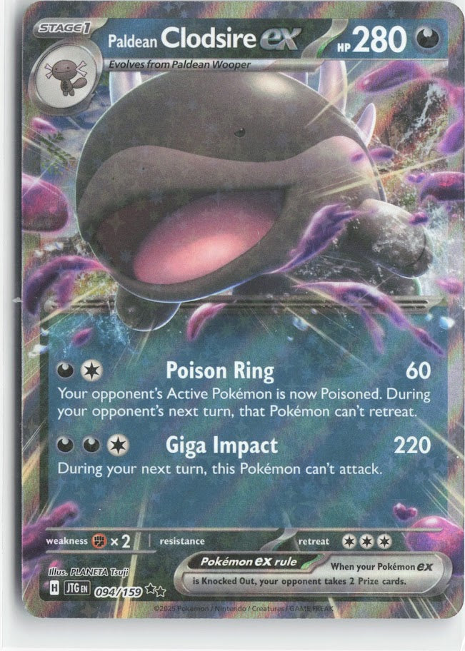 Paldean Clodsire ex - 094/159 - SV09: Journey Together (JTG) Pokemon TCG