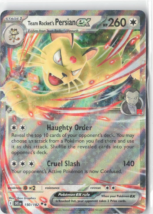 Team Rocket's Persian ex - 150/182 - SV10: Destined Rivals (DRI) Pokemon TCG