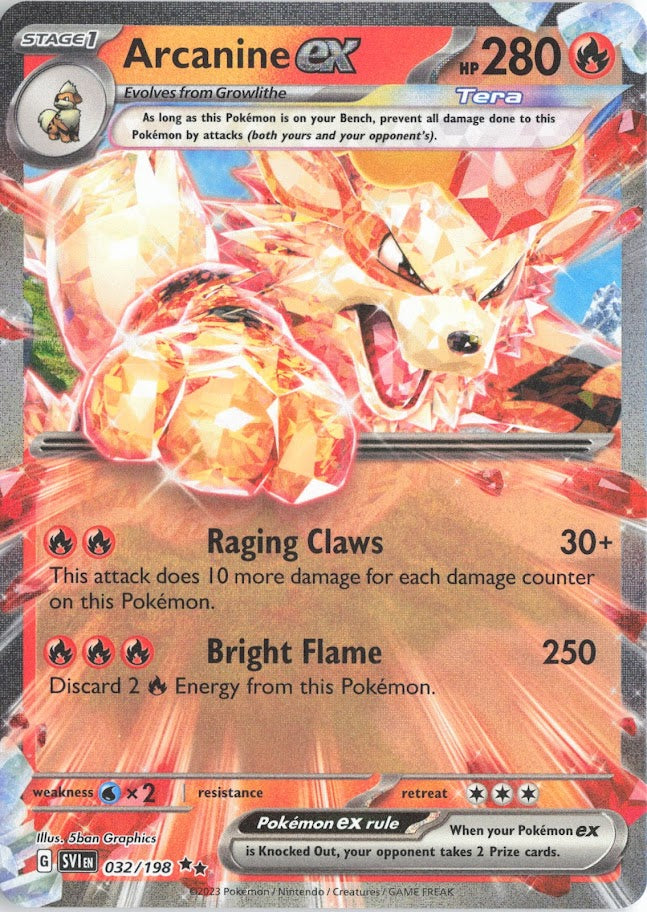 Arcanine ex - 032/198 - SV01: Scarlet & Violet Base Set (SVI) Pokemon TCG