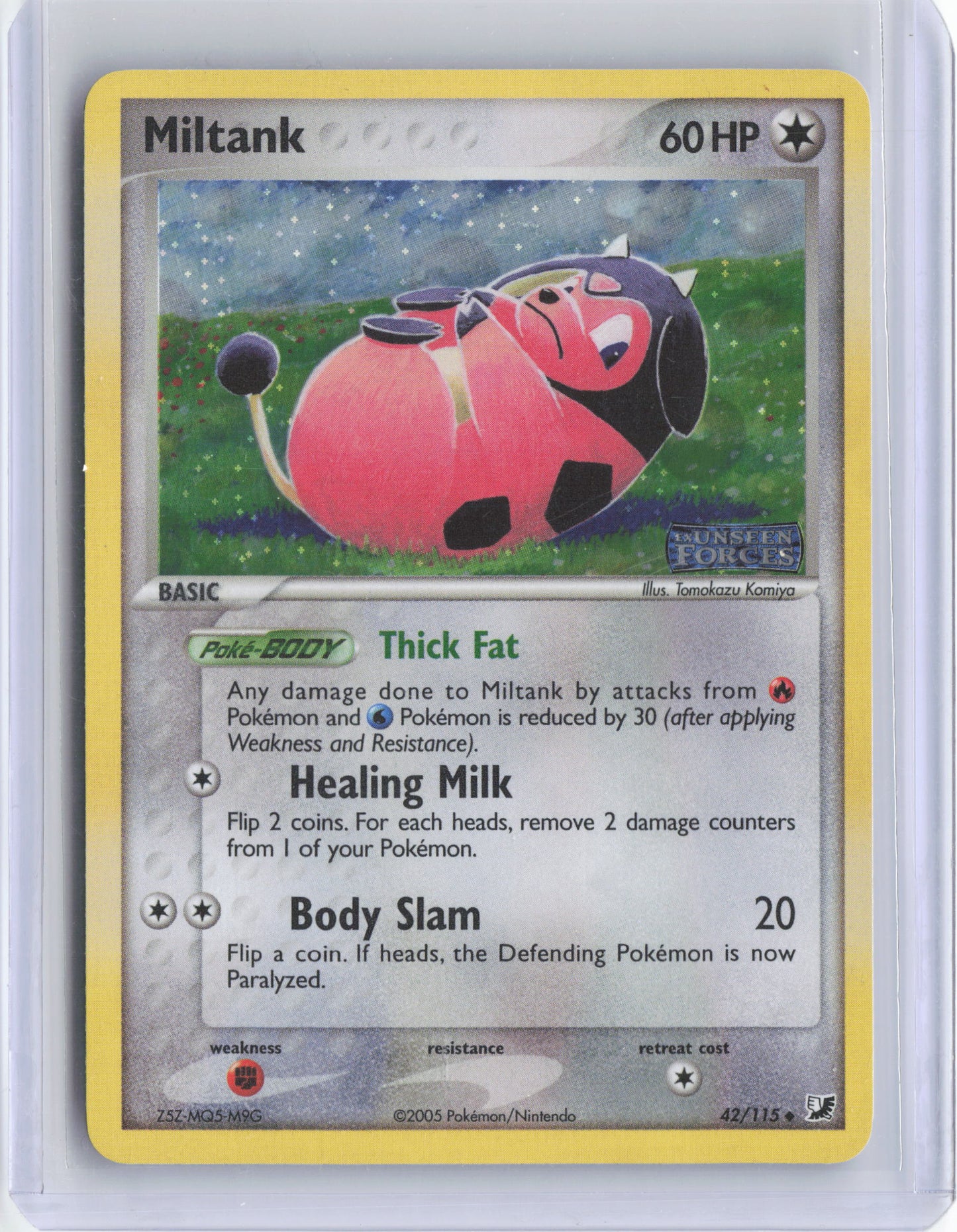 Miltank 42/115 Uncommon Unseen Forces Pokemon Reverse Holo TCG Card