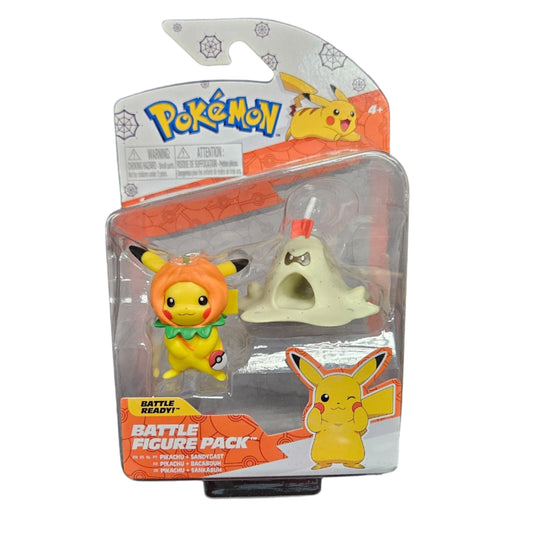 Pokémon Battle Ready Figure Pack Halloween Pikachu And Hoothoot 2024 Jazwares
